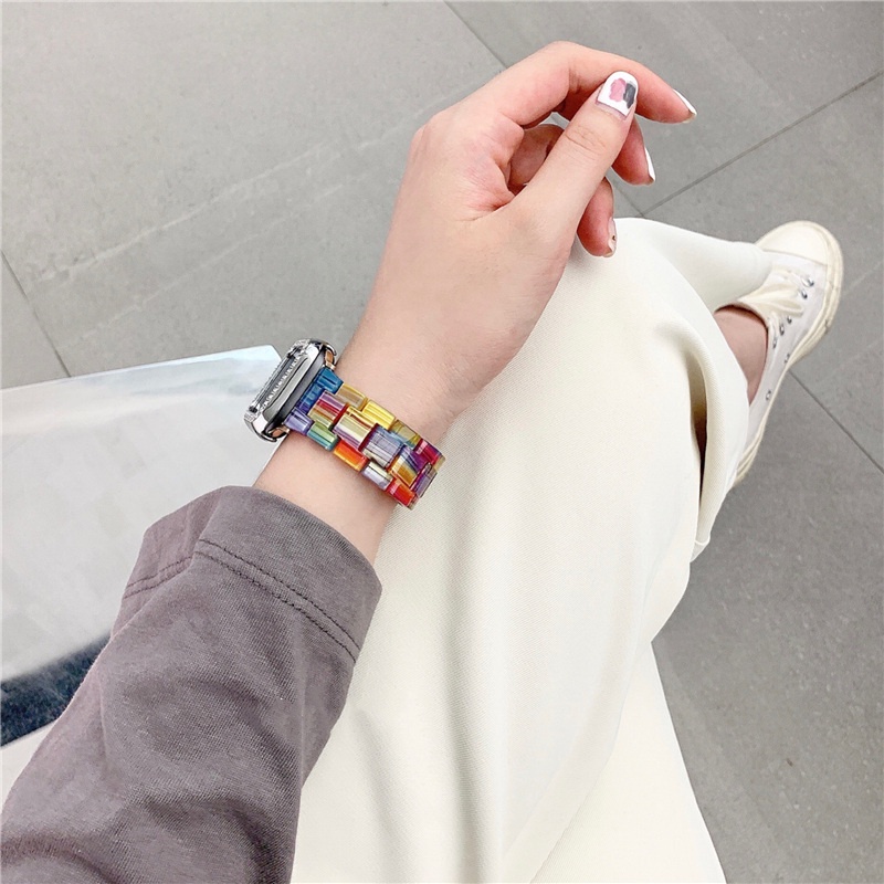 Dây Đeo Bằng Nhựa Resin Cho Đồng Hồ Thông Minh Smart Watch Series 7 6 5 4 3 2 1 44mm 42mm 40mm 38mm