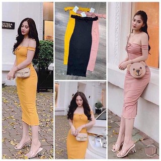ĐẦM BODY TRỄ VAI BÈO SEXY SIÊU XINH