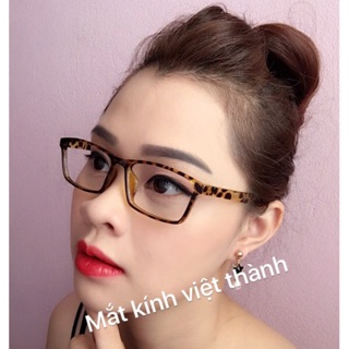 Gọng kính da beo - kính mắt da beo thời trang ( tặng hộp )