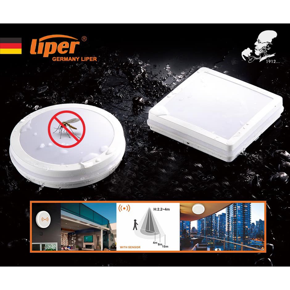 Đèn ốp trần, ốp nổi chống nước chống côn trùng ngoài trời IP65 LIPER 20W/30W/40W/50W, 6500k ánh sáng trắng