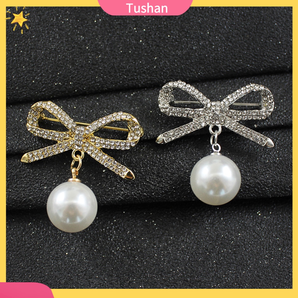 Trâm Cài Áo Hình Nơ Có Đính Đá Cho Nữ