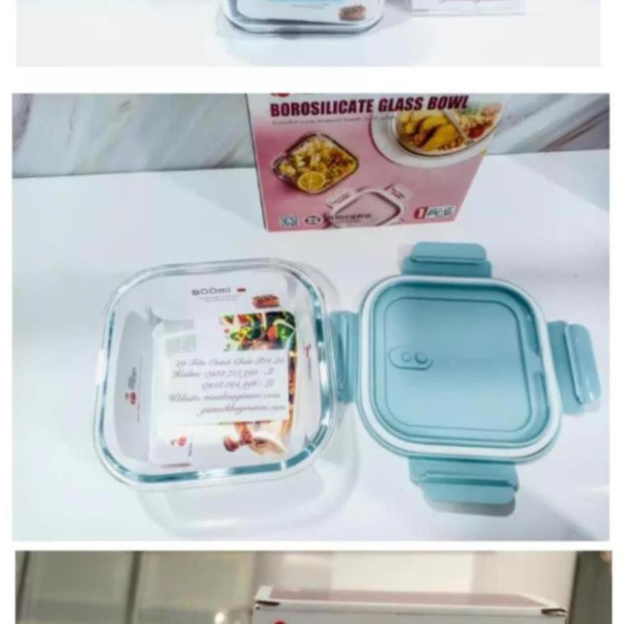 Thố Thủy Tinh Hình Vuông - 3 Kích Cỡ