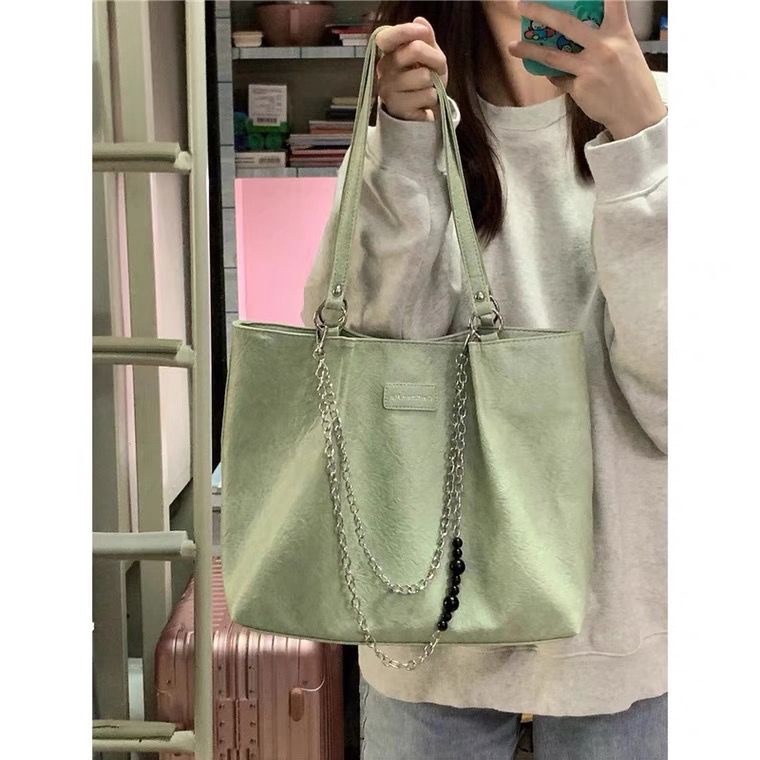 [Hàng Có Sẵn] Túi Tote Đeo Vai Sức Chứa Lớn Thiết Kế Kết Cấu Niche Dành Cho Nữ