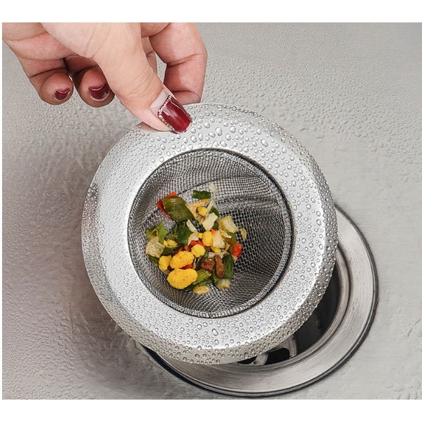 Dụng cụ lọc rác inox- N01, dụng cụ chặn rác bồn rửa bát bằng thép không gỉ