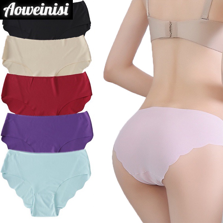 Quần lót AOWEINISI không đường may thiết kế quyến rũ thời trang đơn giản cho nữ