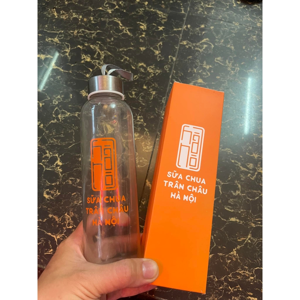 Bình nước Hello Master bình đựng nước thuỷ tinh 500ml