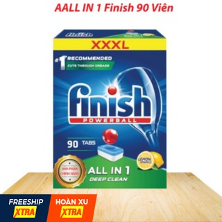 Viên rửa chén Finish All in one 90 viên - Hương Chanh