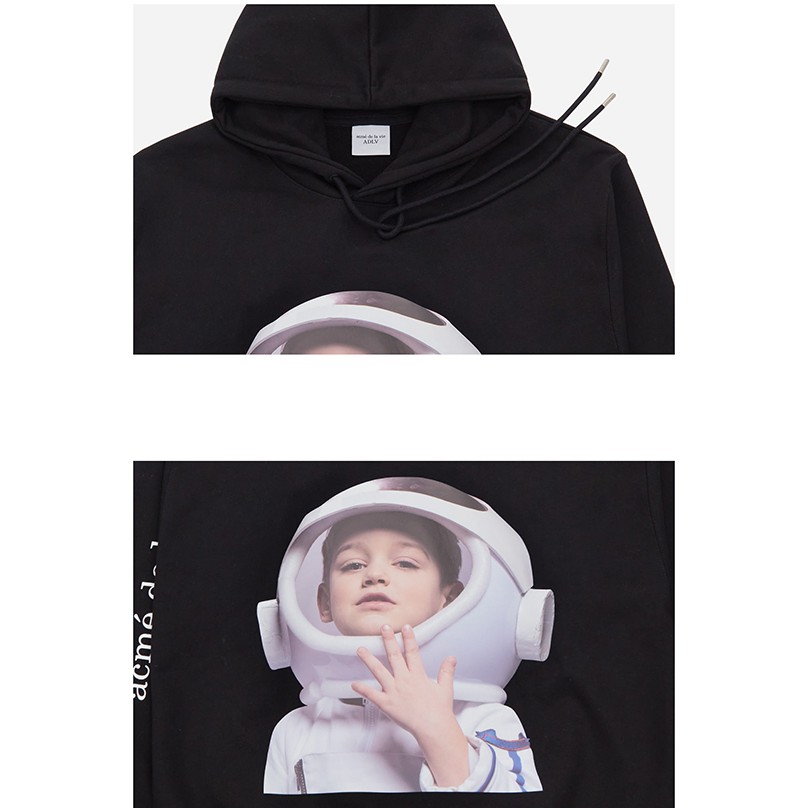 ÁO KHOÁC CÓ MŨ  ADLV BABY FACE HOODIE BLACK