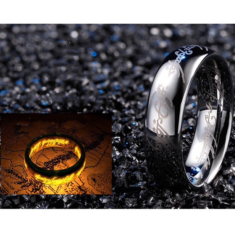 Nhẫn đeo ngón tay bằng titan thép không gỉ phong cách Hip Hop thời trang đơn giản dành cho cặp đôi