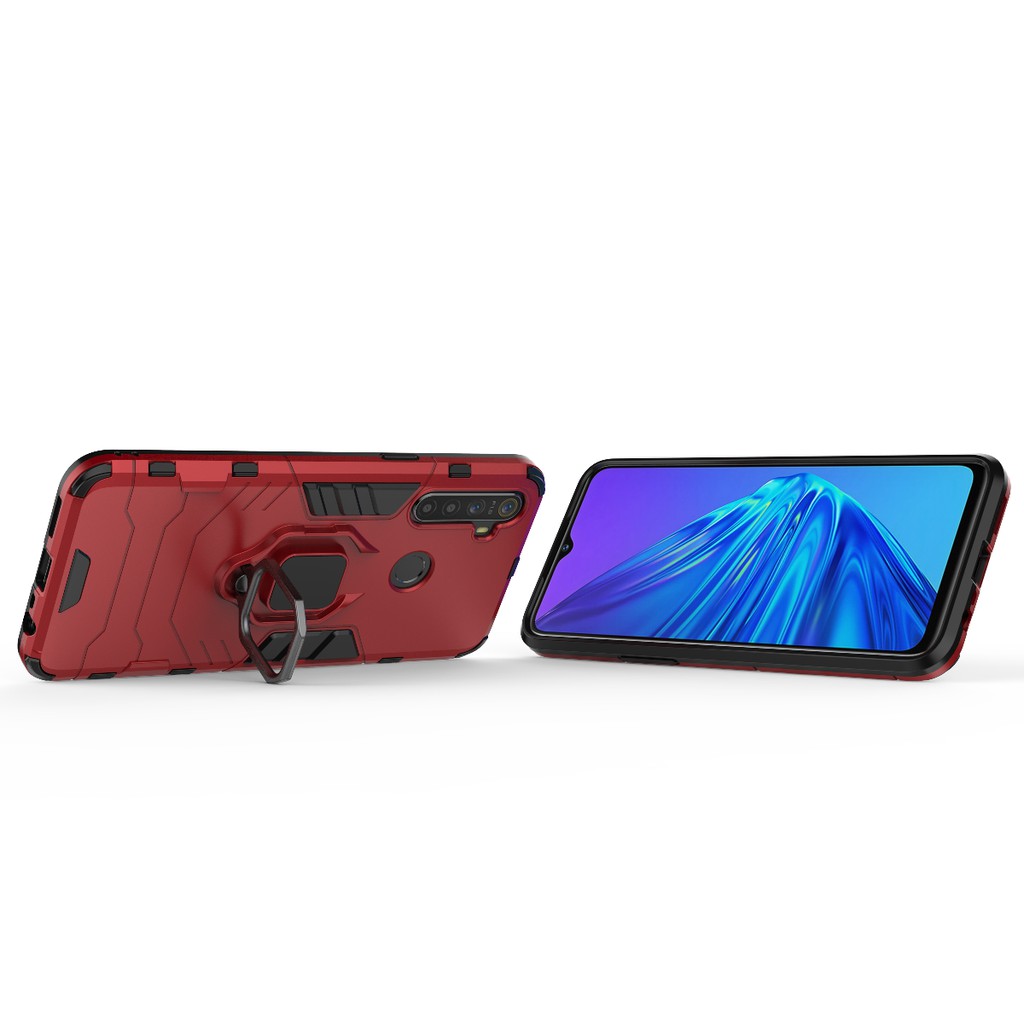 Ốp lưng Oppo Realme C3 / C3i / 6i / Realme 5 / 5i dùng chung Iron Man Iring chống sốc siêu bền giá đỡ xem phim