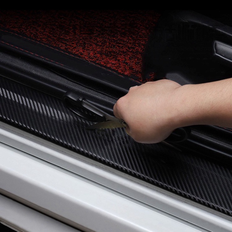 Nẹp Dán Vân Carbon Chống Xước Bảo Vệ Bậc Cửa Cốp Sau Xe Hơi Cho Full Hãng Xe