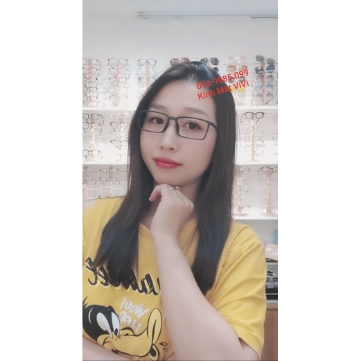 Gọng kính thời trang nam nữ hàn quốc V7845 chất liệu nhựa cốt kim loại siêu bền dáng vuông cơ bản dễ đeo