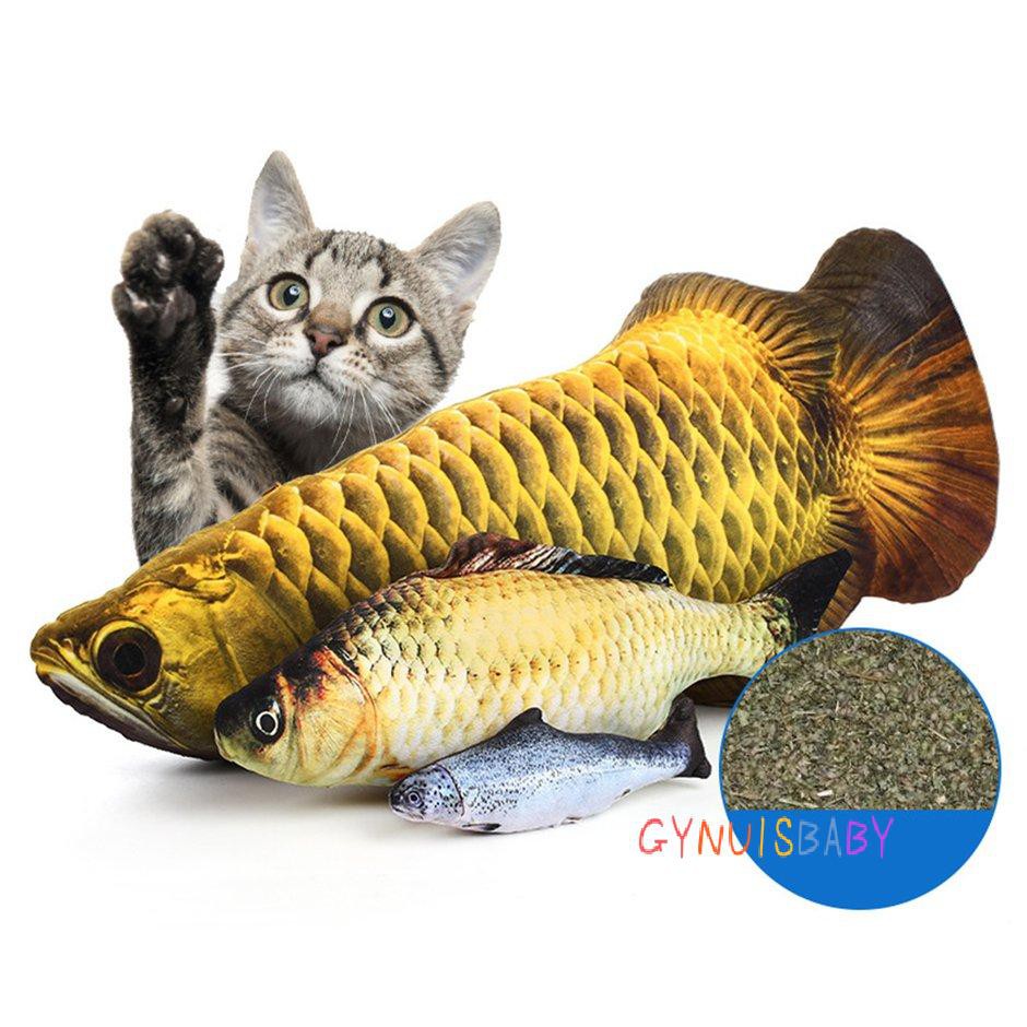 Cá nhồi bông 3D đồ chơi đáng yêu dành cho mèo cưng