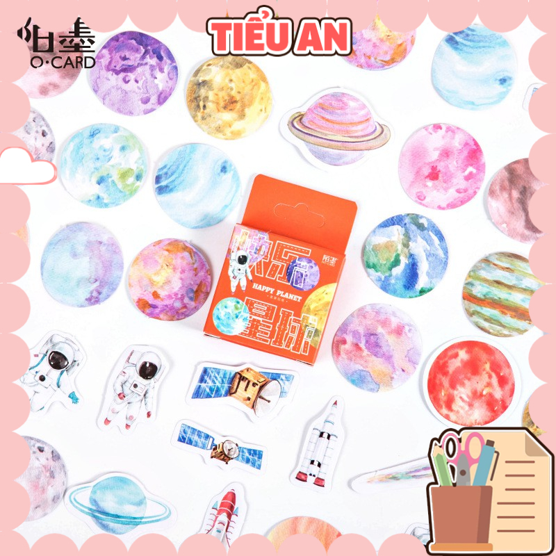 Bộ sticker/ Hình dán vũ trụ và phi hành gia (45 Hình)