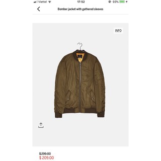 Áo khoác bomber nam Bershka