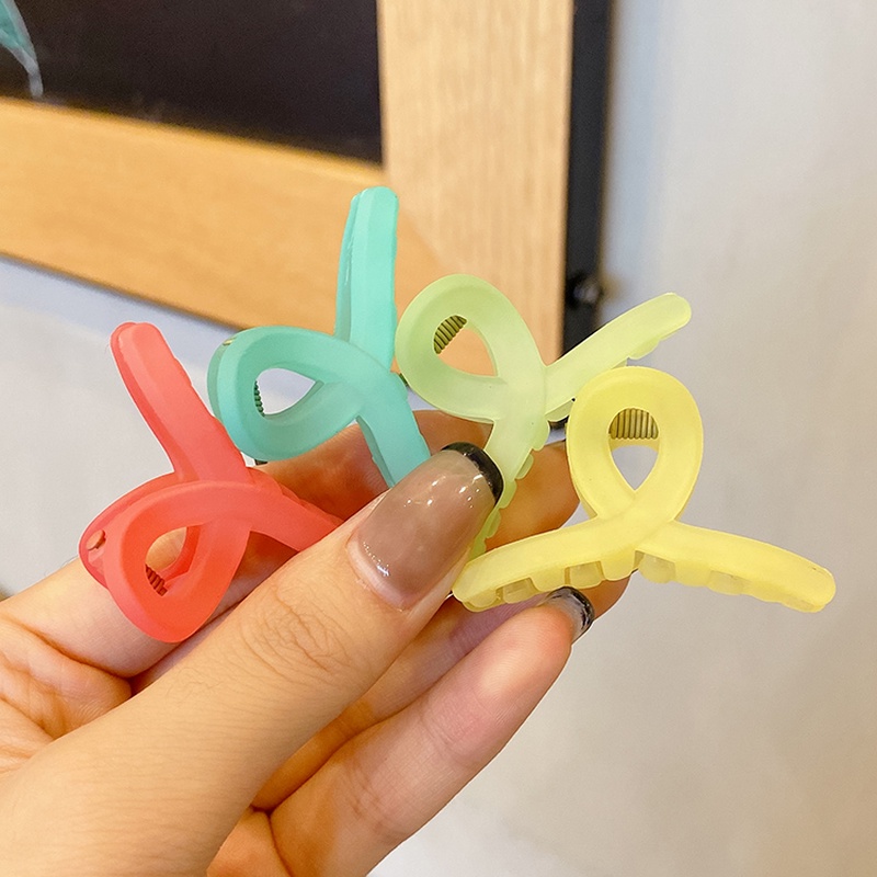 Kẹp tóc nhựa acrylic nhám không làm tổn thương thời trang Hàn Quốc