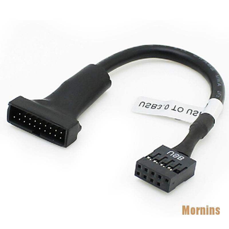 Dây Cáp Chuyển Đổi Mornins 19 / 20 Pin Usb 3.0 Female Sang 9 Pin Usb 2.0 Male