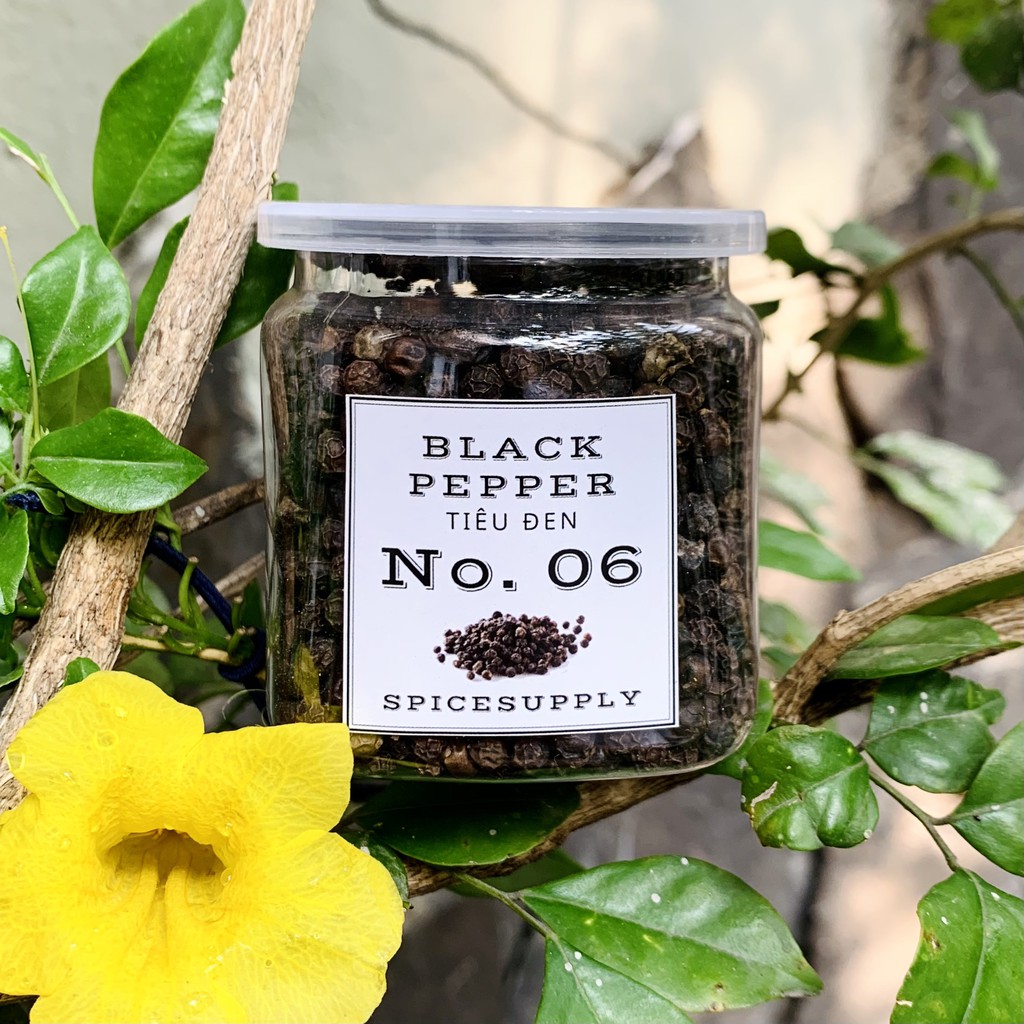 Black pepper - Tiêu đen SPICESUPPLY Việt Nam thơm cay Hồ Tiêu sạch Việt Nam Hũ 70g