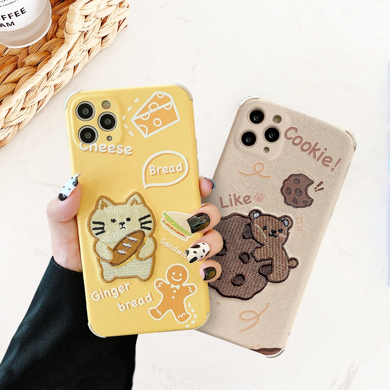 Ốp lưng iphone thêu cheese cookie 5/5s/6/6plus/6s/6splus/7/7plus/8/8plus/x/xr/xs/11/12/pro/max/plus/promax - Awifi H3-3