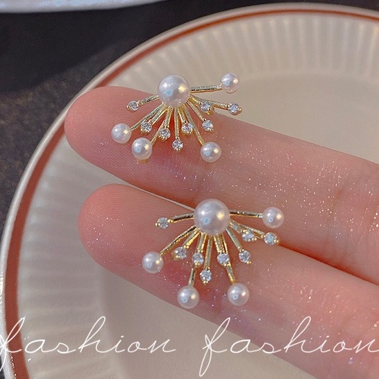 Khuyên Tai Ngọc Trai Hình Pháo Hoa Thời Trang Hàn Quốc Chất Lượng Cao Hàng Mới Dành Cho Bạn Nữ 2022