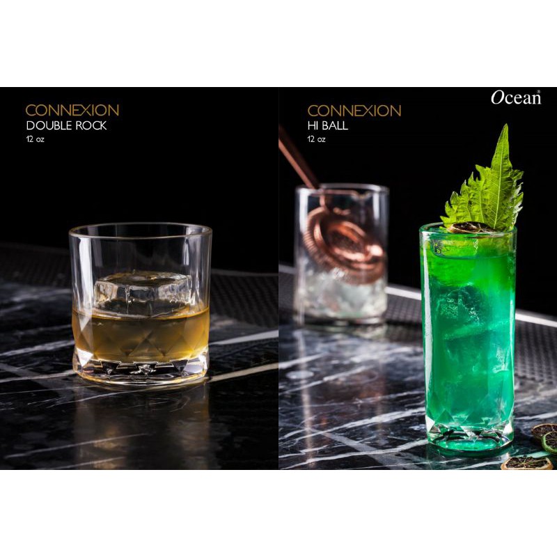 Bộ 6 Cốc thủy tinh kim cương Ocean Connexion Double Rock