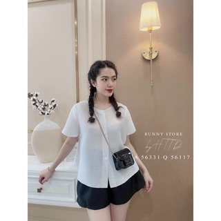 sơ mi lụa dập ly