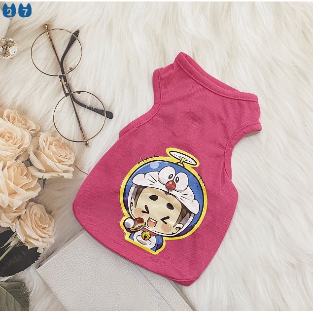 Áo Thun Cotton In Họa Tiết Hoạt Hình Dành Cho Thú Cưng