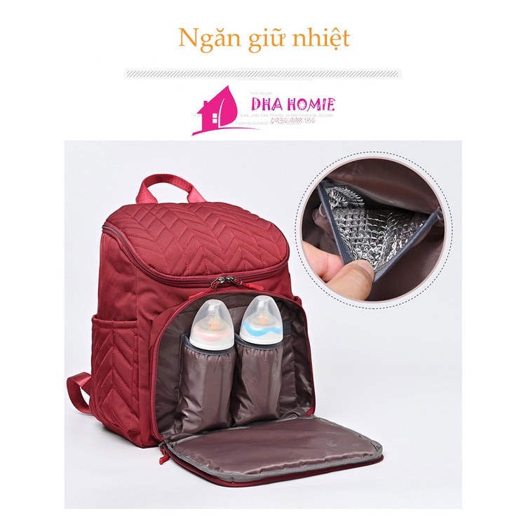 BALO BỈM SỮA CHO MẸ VÀ BÉ - TÚI XÁCH CÓ QUAI ĐEO TIỆN LỢI 10 NGĂN CHỨA ĐỒ LỚN DỄ DÀNG MANG THEO
