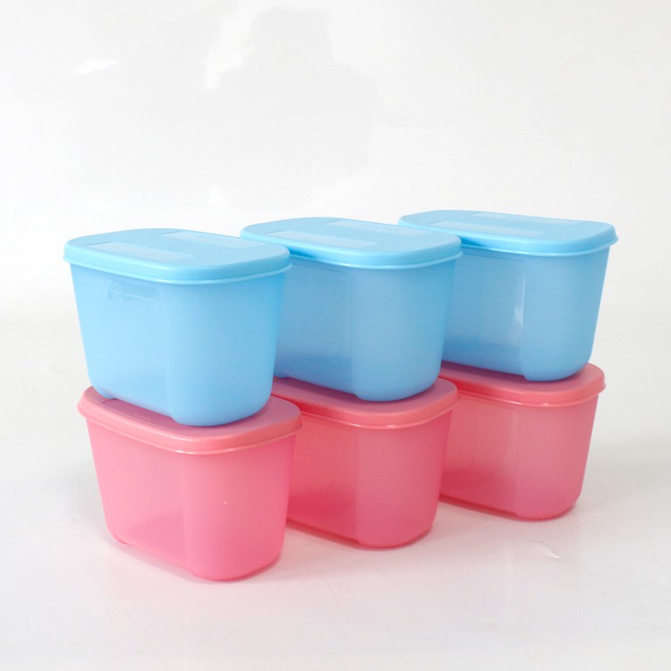 Tupperware hộp nhựa dẻo trữ đông trữ mát thực phẩm tủ lạnh bộ 6 dung tích 300ml TU17