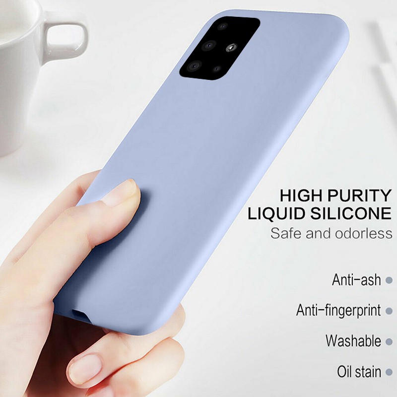 Ốp điện thoại silicone mềm màu trơn chống sốc đơn giản cho Samsung Galaxy A51 A71 | BigBuy360 - bigbuy360.vn