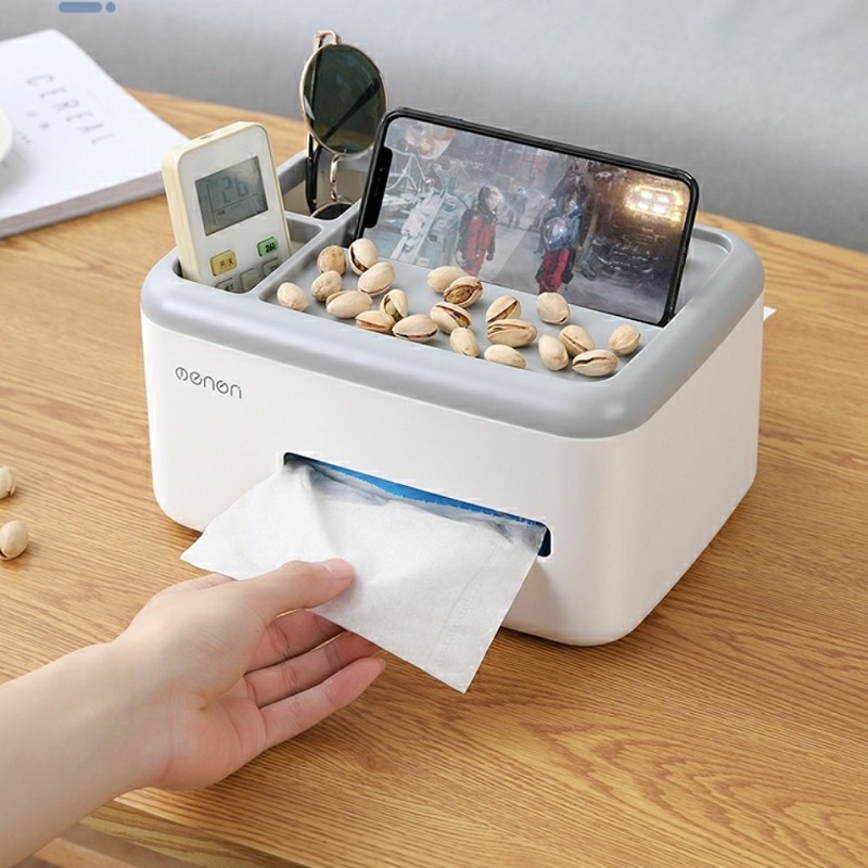 Hộp Đựng Giấy Ăn Để Bàn Cao Cấp OENON, Hộp Giấy Có Nhiều Ngăn Tiện Dụng-HG318