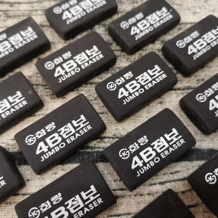 Tẩy Gôm Mềm 4B Đen Hàn Quốc Jumbo Eraser | Tẩy Gôm 4B Vàng Gingko
