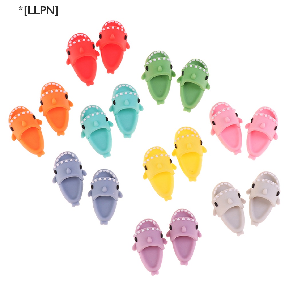 1 Đôi Giày Hình Cá Mập Dễ Thương Cho Búp Bê Ob11 1 / 12