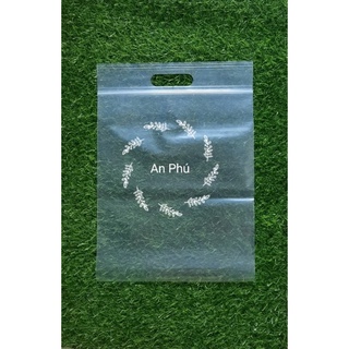 1kg Túi zip zipper hột xoài đục lỗ treo xách chất liệu PE dẻo trong đựng quần áo giày dép