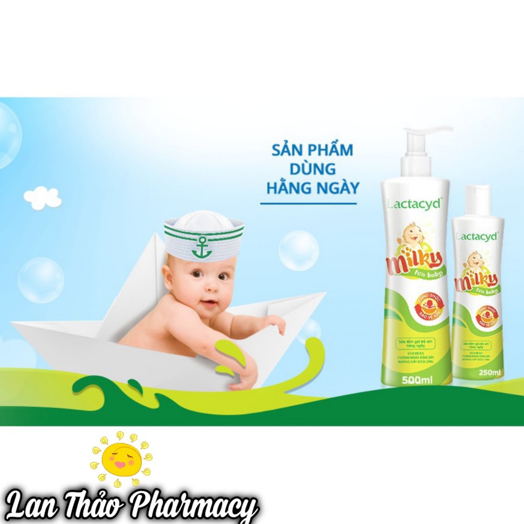 Sữa Tắm Gội Em Bé Sanofi Lactacyd Milky Chính Hãng