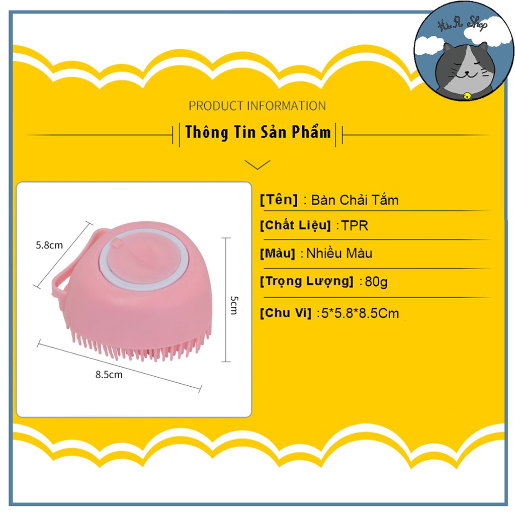 Bàn Chải Tắm Silicon Thông Minh Mềm Mại Cho Chó Mèo An Toàn Cho Thú Cưng