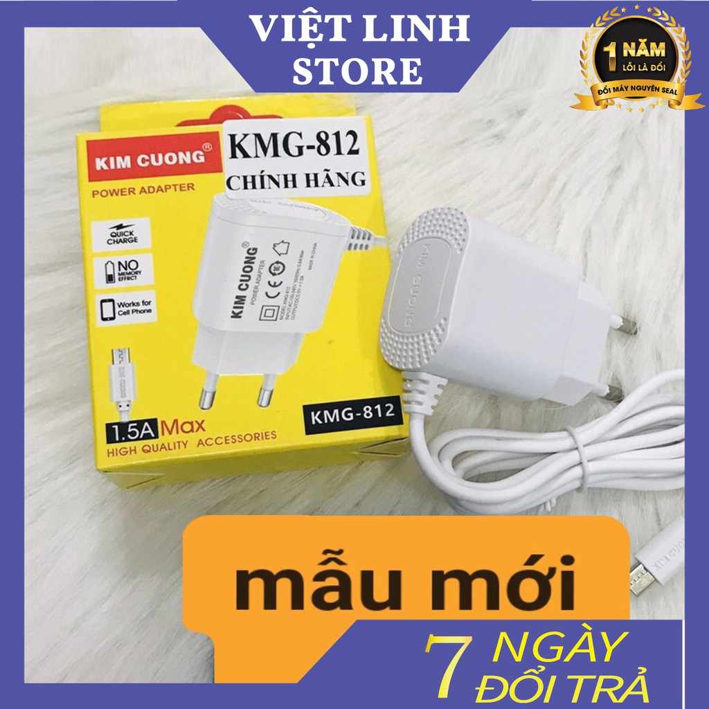 Bộ sạc điện thoại, sạc nhanh iphone/samsung/android Kim Cương 812 liền dây - Việt Linh Store