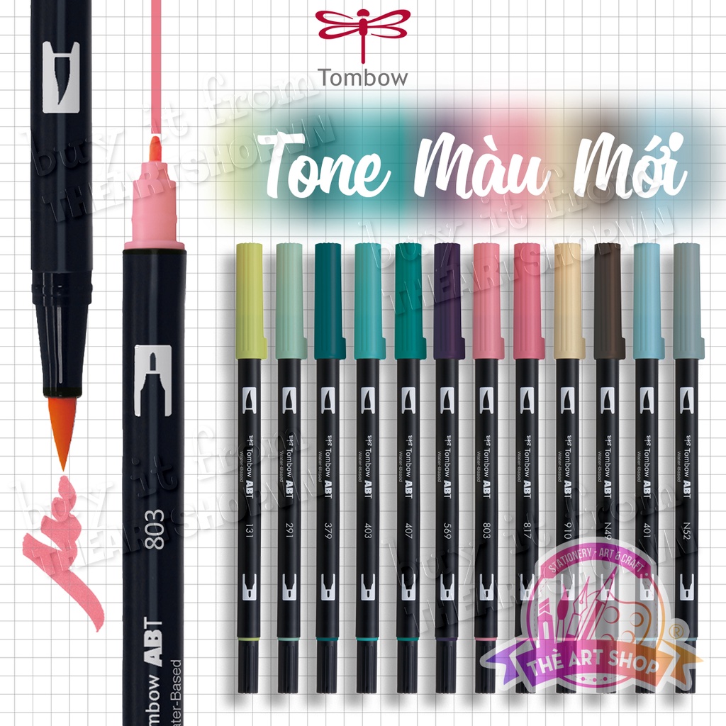Bút cọ TOMBOW ABT dual brush pens - 12 tone màu mới 2020 THEARTSHOP