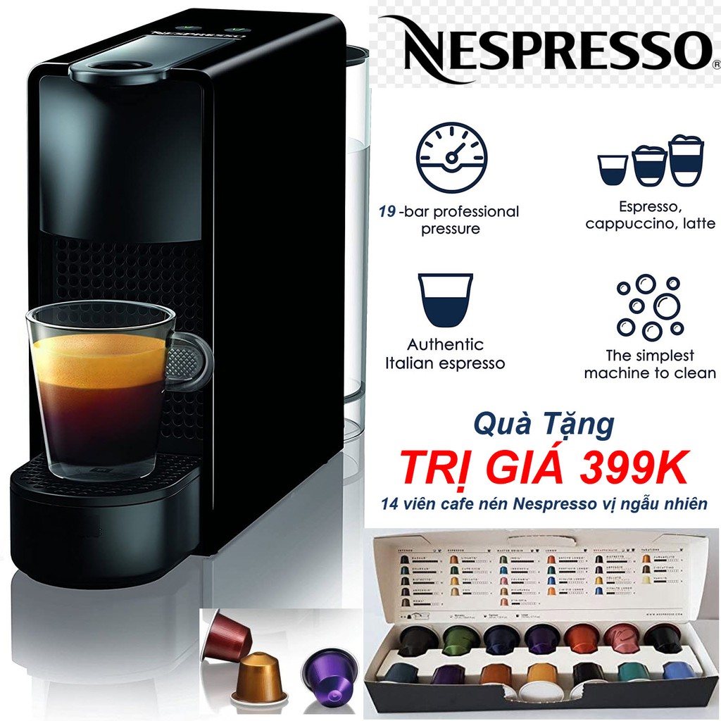 Quà Tặng Trị Giá 399K - Máy pha cà phê viên nén Nespresso Essenza Mini C30 thumbnail