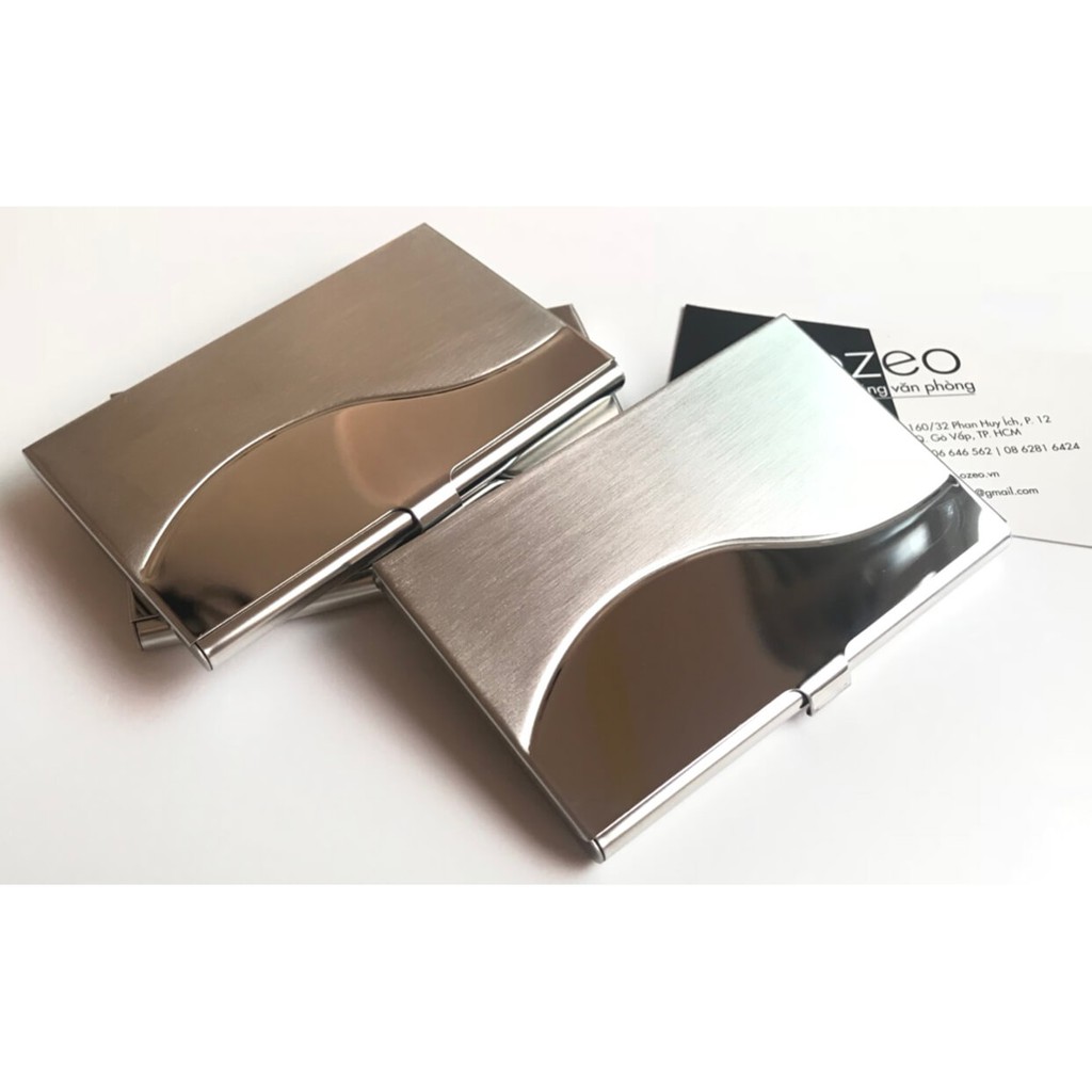 Hộp Đựng Card Visit Cầm Tay, Nhỏ Gọn Làm Từ Inox Không Gỉ _NC061 Quà Tặng Văn Phòng Ý Nghĩa [ Có Khắc Theo Yêu  Cầu ]