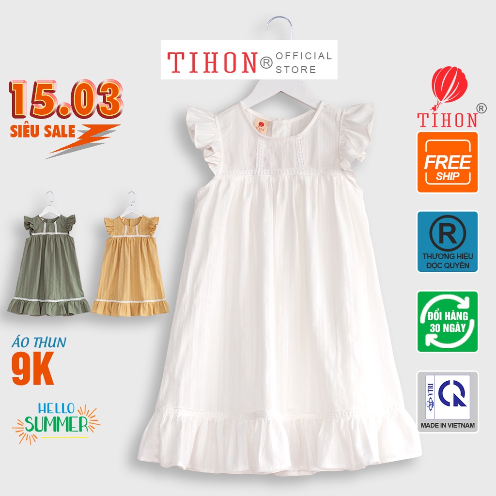 Váy Mùa Hè Cho Bé TIHON Chất Liệu Thoáng Mát Thấm Mồ Hôi VT0750189