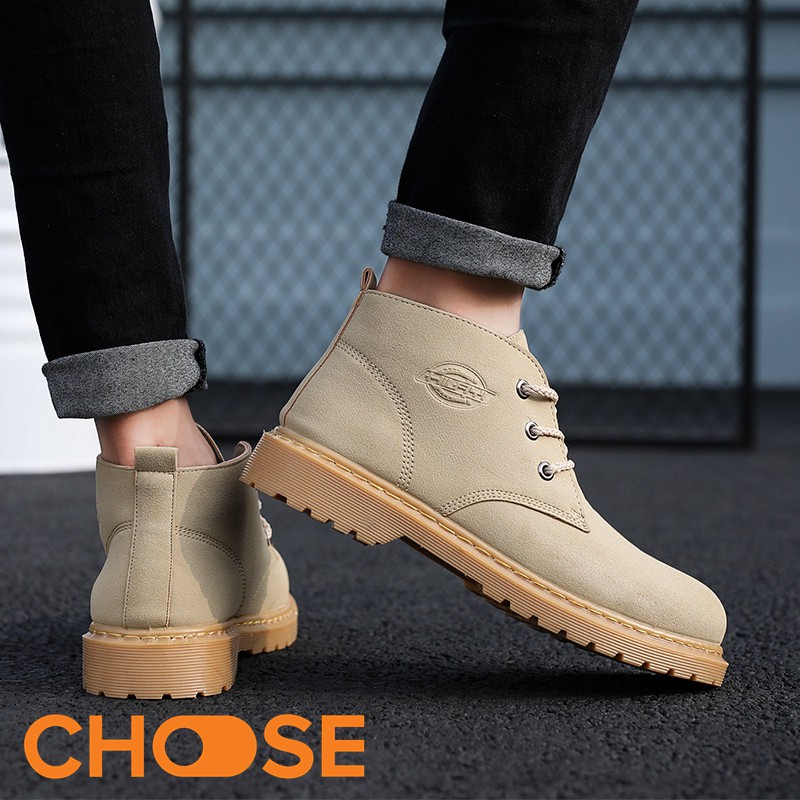 Giày Nam Giày BOOT ngắn Cổ Cao Nam Da lộn Thể Thao Sneaker Năng Động Lịch Lãm G26K3