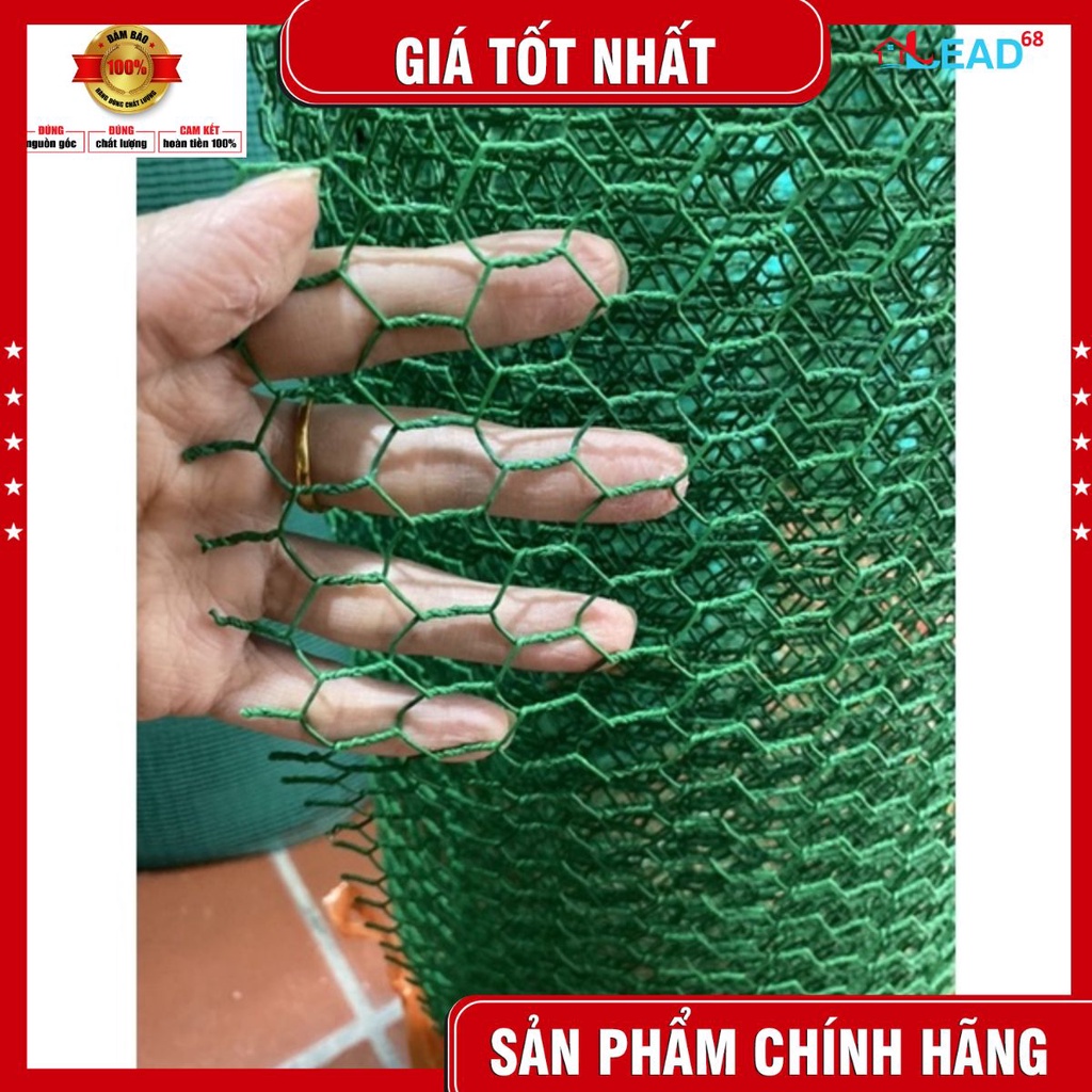 1m lứoi sắt bọc nhựa màu xanh, lưới mắt cáo khổ cao 50 phân ( giá 1m)