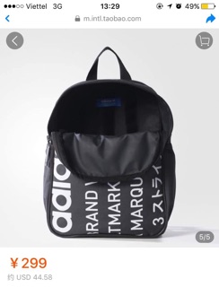 Balo Adidas Auth Nguyên Tag