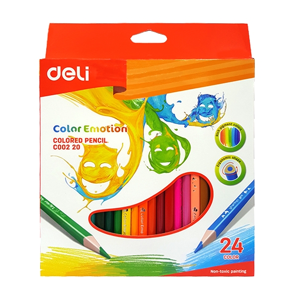 Bút Chì Gỗ 24 Màu Deli C00220