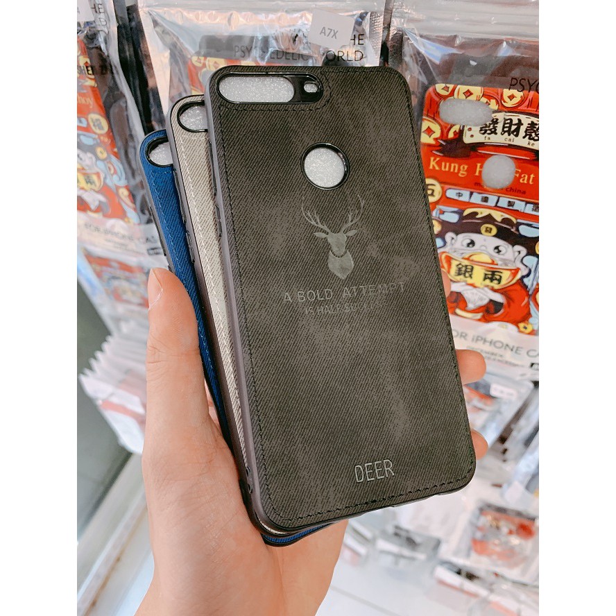 [Freeship toàn quốc từ 50k] ỐP LƯNG HUAWEI Y7 PRO 2018 , 7C ỐP JEAN KHẮC NAI VIỀN DẺO ĐEN CAO CẤP