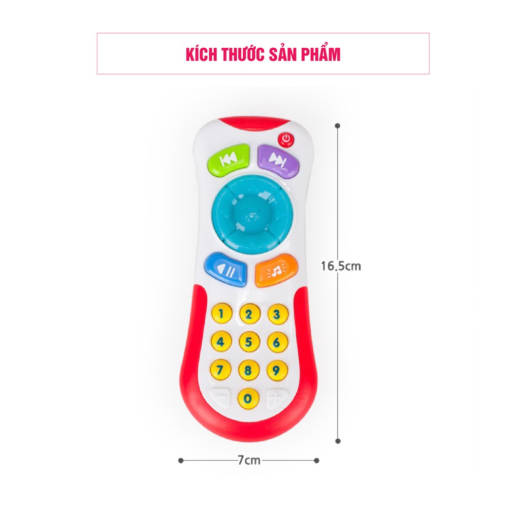 Đồ chơi điện thoại - điều khiển từ xa phát nhạc vui vẻ Winfun 0723 remote đồ chơi cho bé từ 6 tháng tới 24 tháng