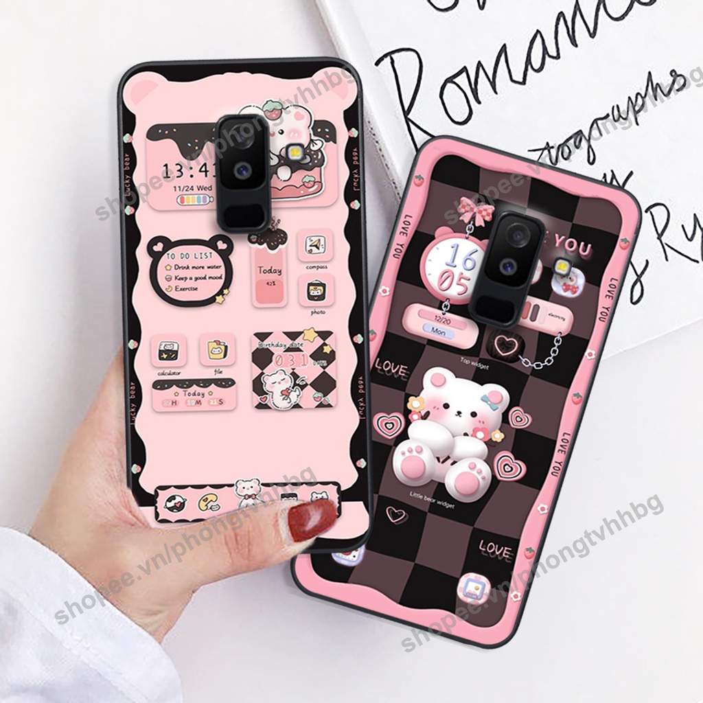 Ốp lưng Samsung A6 2018 / A6 Plus / A6+ gấu,thỏ trắng , đồng hồ dễ thương cute cực đẹp