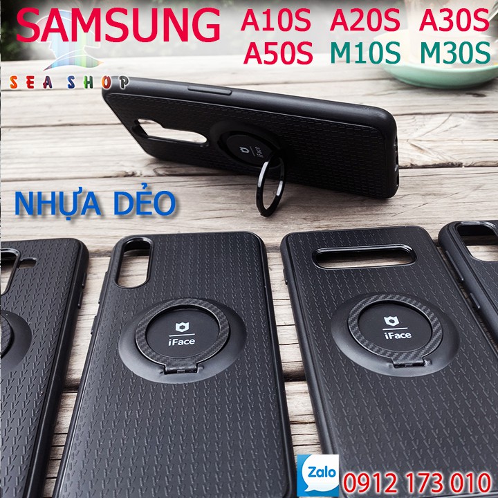 Ốp lưng Samsung A10S, A20S, A30S, A50S, M10S, M20, M30S nhựa dẻo - Chống sốc siêu bền iFace - kèm iRing chống