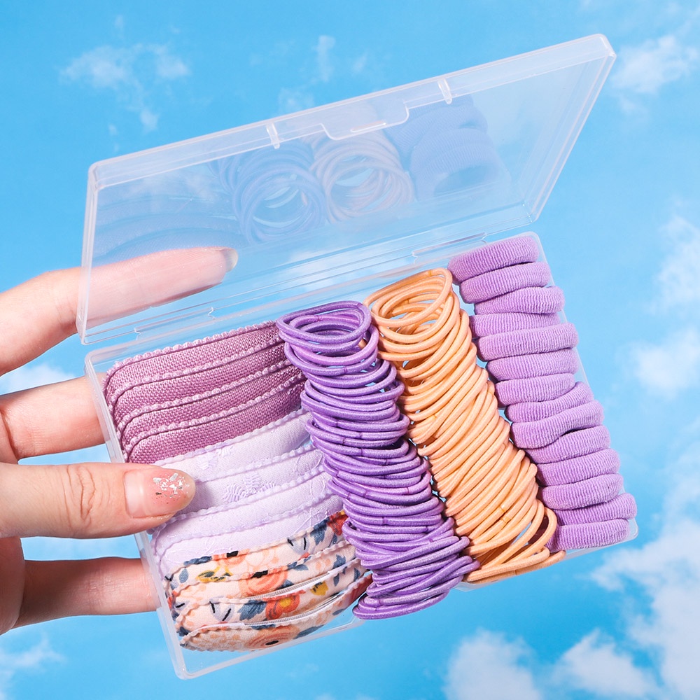 KIDSBOWS Hộp Kẹp Tóc Co Giãn Thêu Họa Tiết Màu Sắc Ngọt Ngào Cho Bé Gái